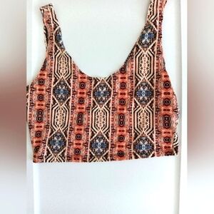 Tribal Print Crop Top